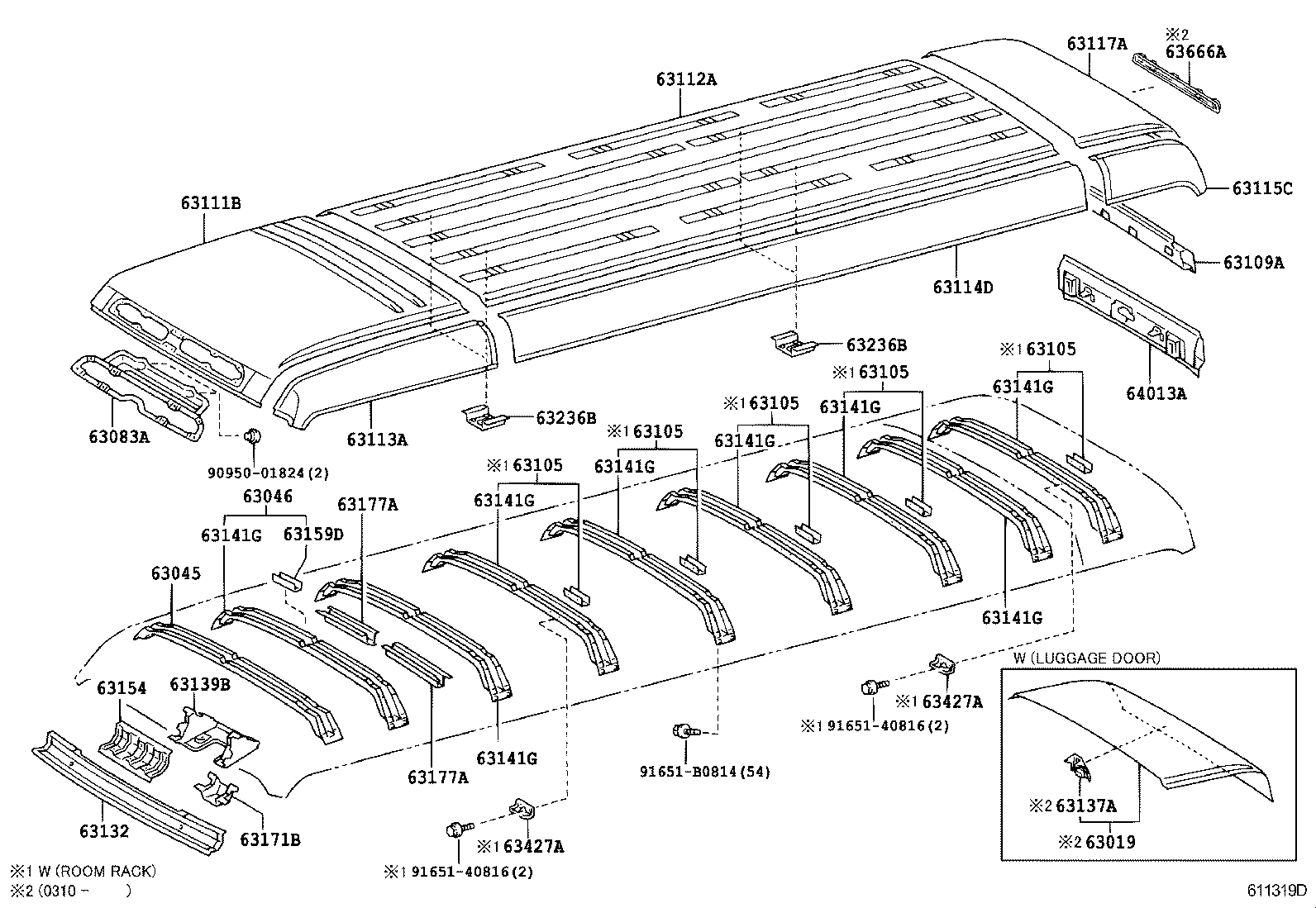 63141-36090 REINFORCEMENT, ROOF PANEL, NO.1 product image