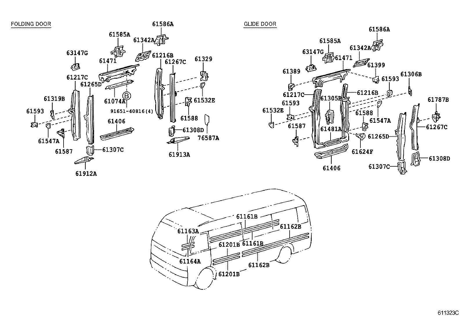 53137-36020 RETAINER, HEADLAMP DOOR product image