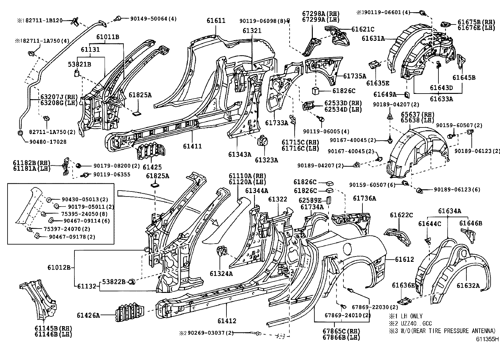 61601-24909 PANEL, QUARTER, RH product image