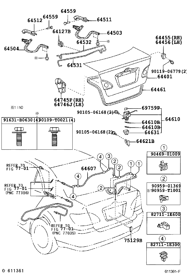 64532-02080 BAR, LUGGAGE DOOR HINGE TORSION, LH product image