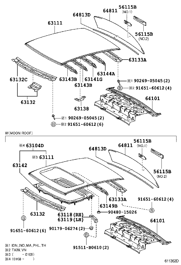 64101-12740 PANEL SUB-ASSY, UPPER BACK product image