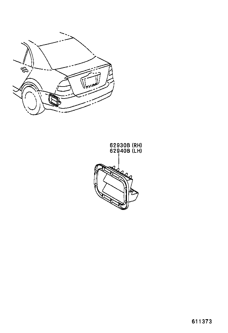 62940-02060 DUCT ASSY, QUARTER VENT, RH product image