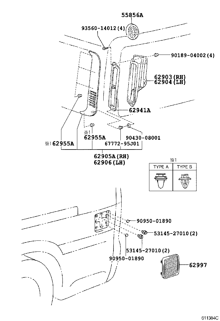 62997-37010 COVER, QUARTER VENT HOLE product image
