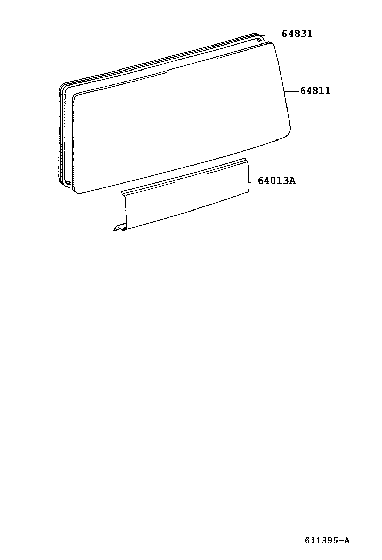 63137-36010 RETAINER, OUTER UNDER REAR VIEW MIRROR product image
