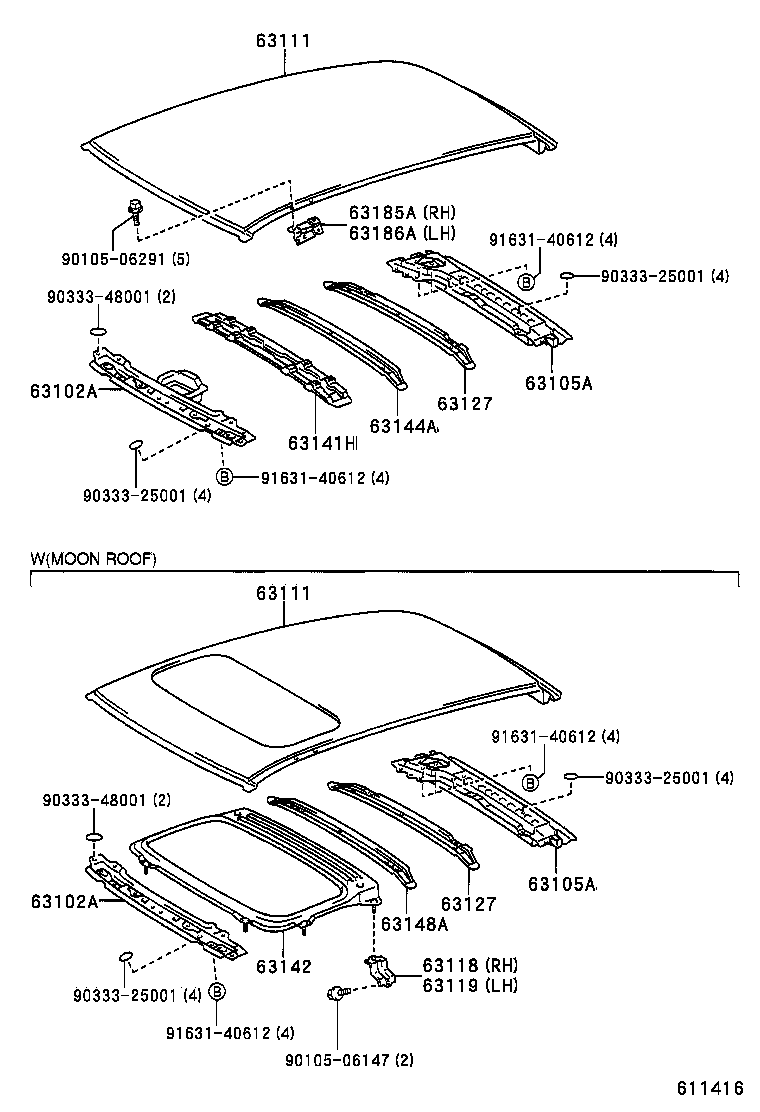 63209-53010 PANEL SUB-ASSY, ROOF WIND DEFLECTOR product image