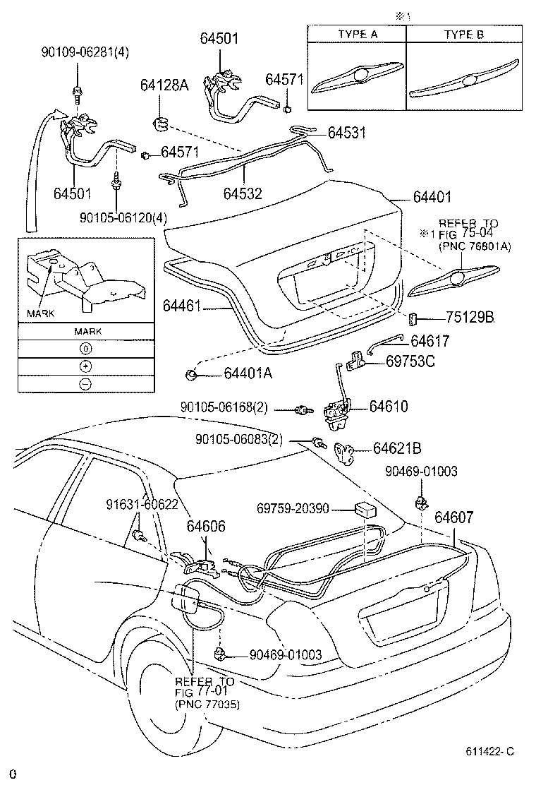 64600-22070 LOCK ASSY, LUGGAGE COMPARTMENT DOOR product image