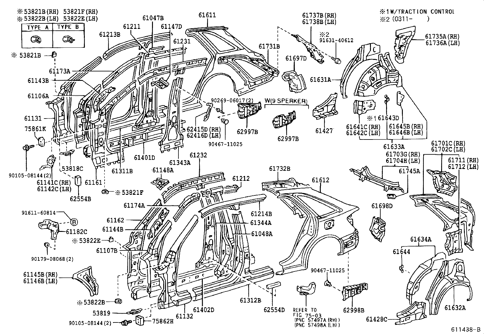 61601-53010 PANEL, QUARTER, RH product image