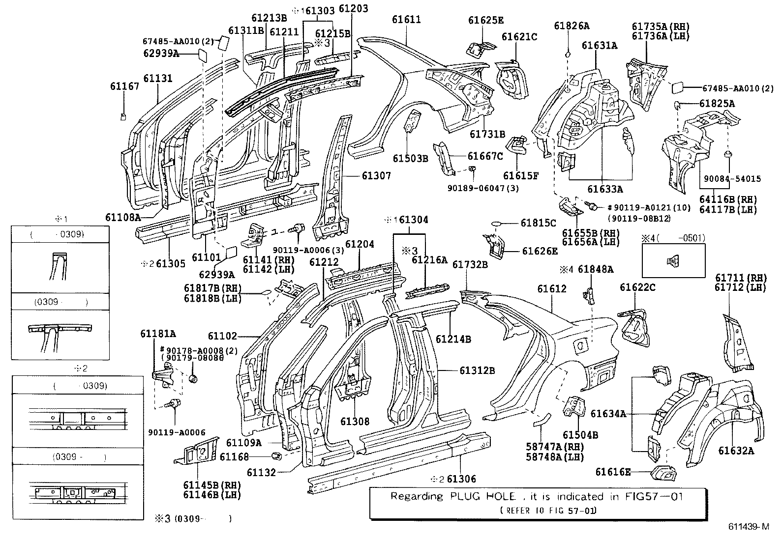 Toyota 61612-AA030 PANEL, QUARTER, LH