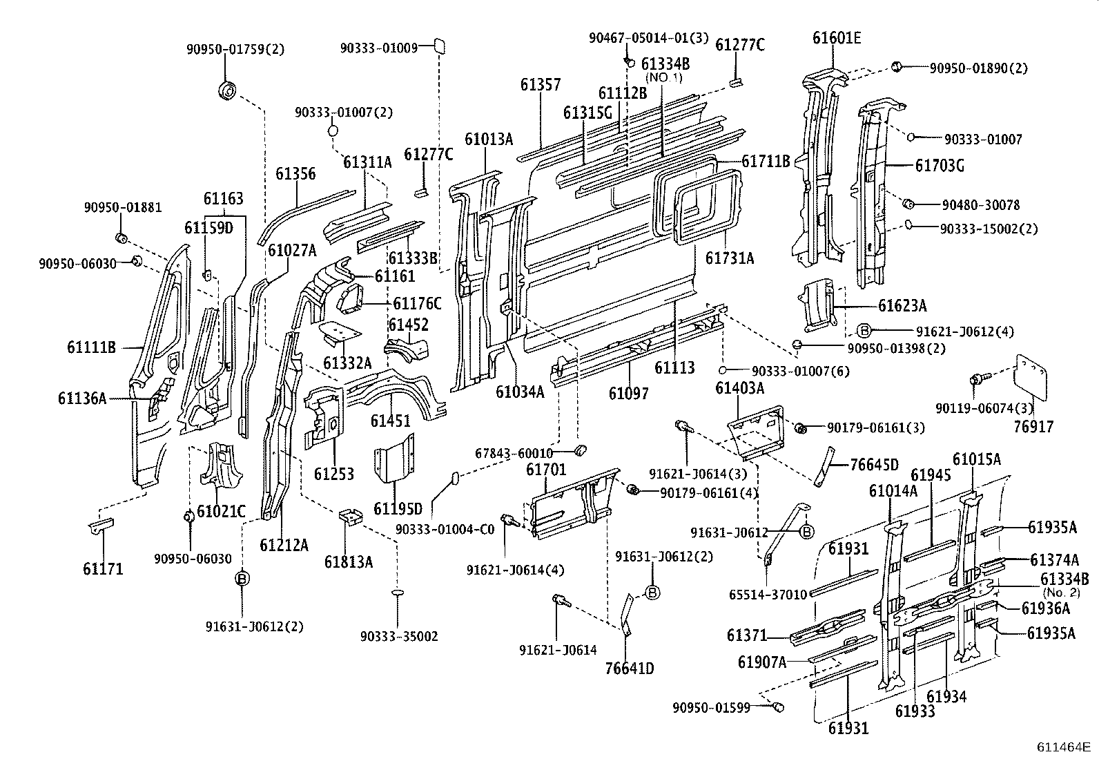 61027-37060 PILLAR SUB-ASSY, FRONT BODY, OUTER RH product image