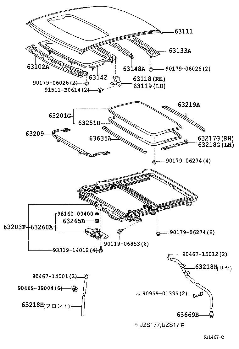 63111-30470 PANEL, ROOF product image