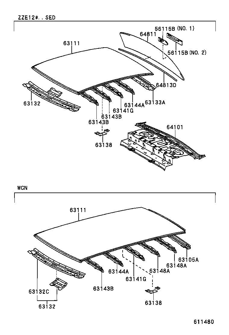 63102-12150 PANEL, WINDSHIELD HEADER, INNER product image