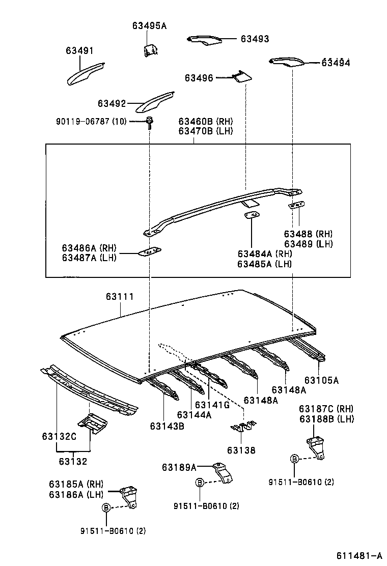 64811-02150 GLASS, BACK WINDOW product image