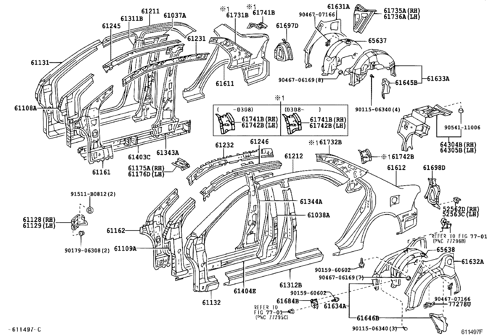 61024-12350 PILLAR, FRONT BODY, UPPER INNER LH product image