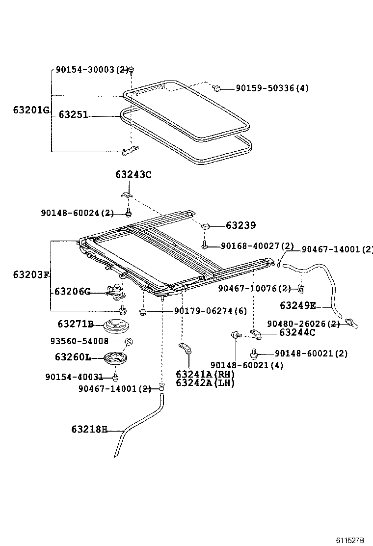 63142-52010 REINFORCEMENT, ROOF PANEL, NO.2 product image