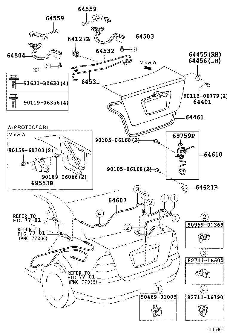 64401-02071 PANEL SUB-ASSY, LUGGAGE COMPARTMENT DOOR product image