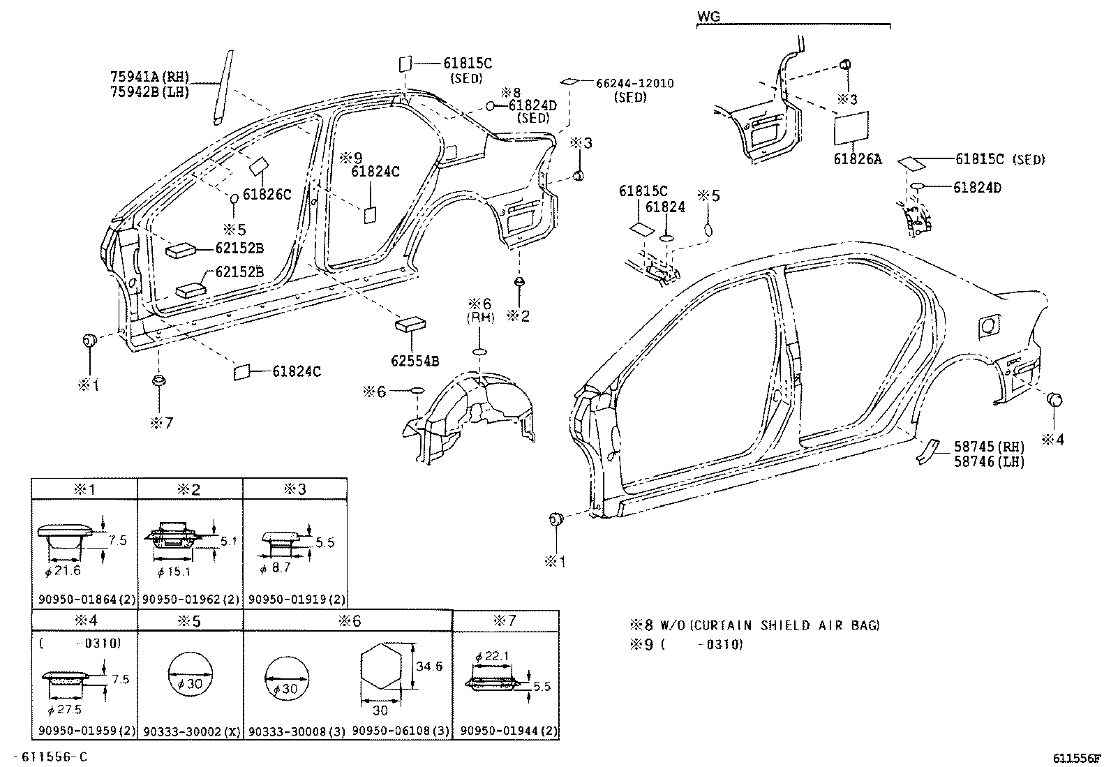 61601-02130 PANEL, QUARTER, RH product image