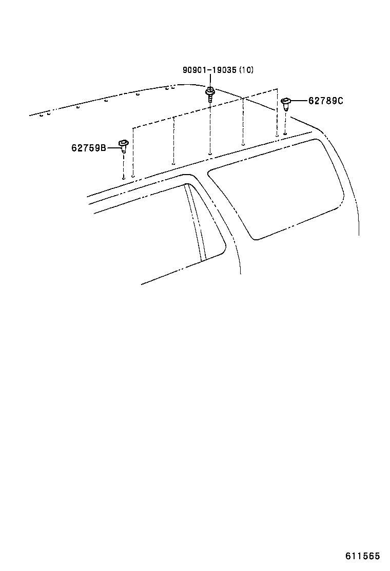 63239-35010 STOPPER, SLIDING ROOF PANEL product image