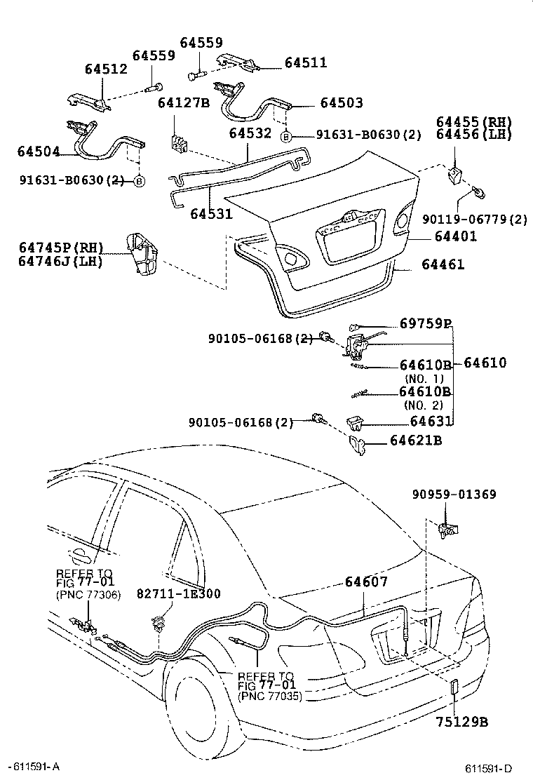 64401-02150 PANEL SUB-ASSY, LUGGAGE COMPARTMENT DOOR product image