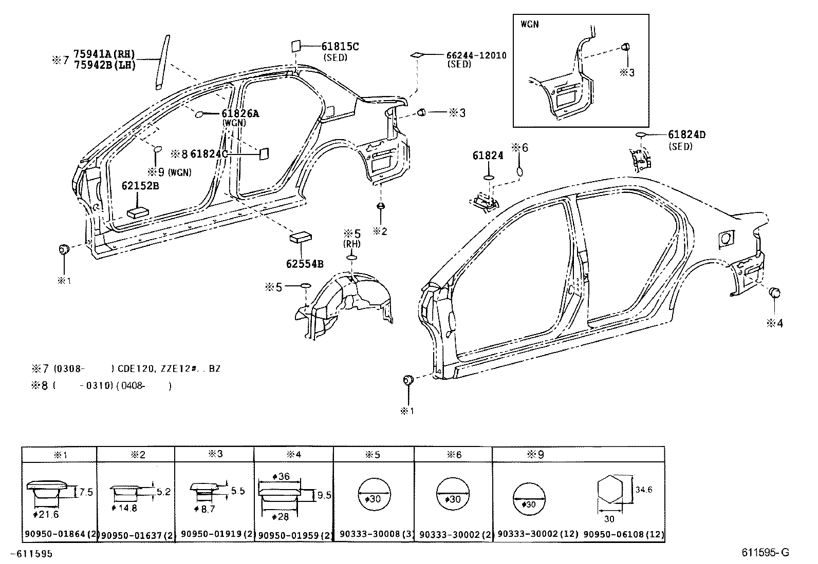61631-12430 PANEL, QUARTER WHEEL HOUSE, OUTER RH product image