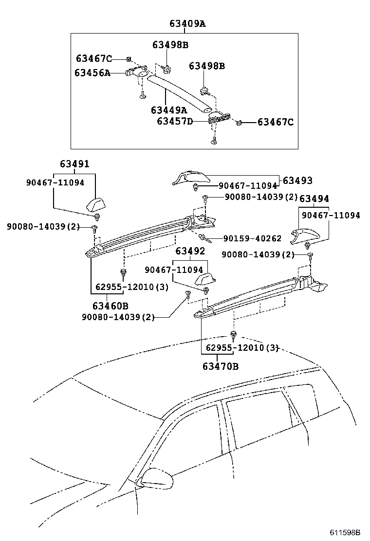 63111-01110 PANEL, ROOF product image