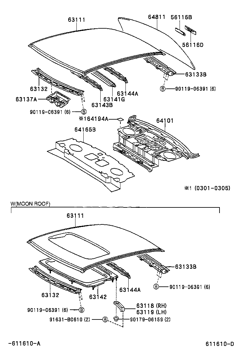 63111-06290 PANEL, ROOF product image