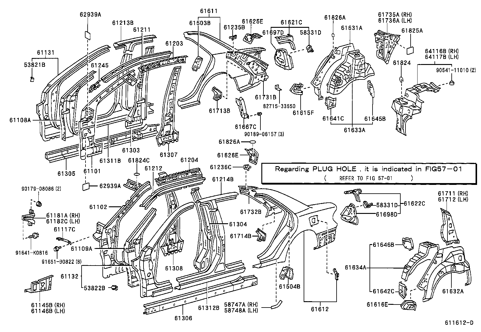 58748-YC010 PROTECTOR, QUARTER PANEL, REAR LH product image
