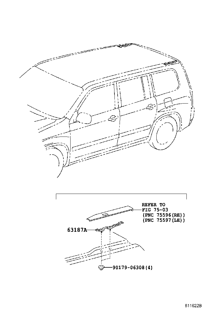 63142-52030 REINFORCEMENT, ROOF PANEL, NO.2 product image