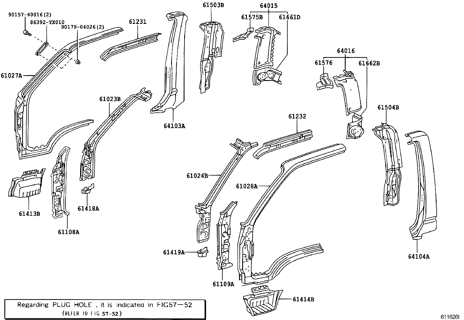 61131-0W010 PILLAR SUB-ASSY, FRONT BODY, OUTER RH product image