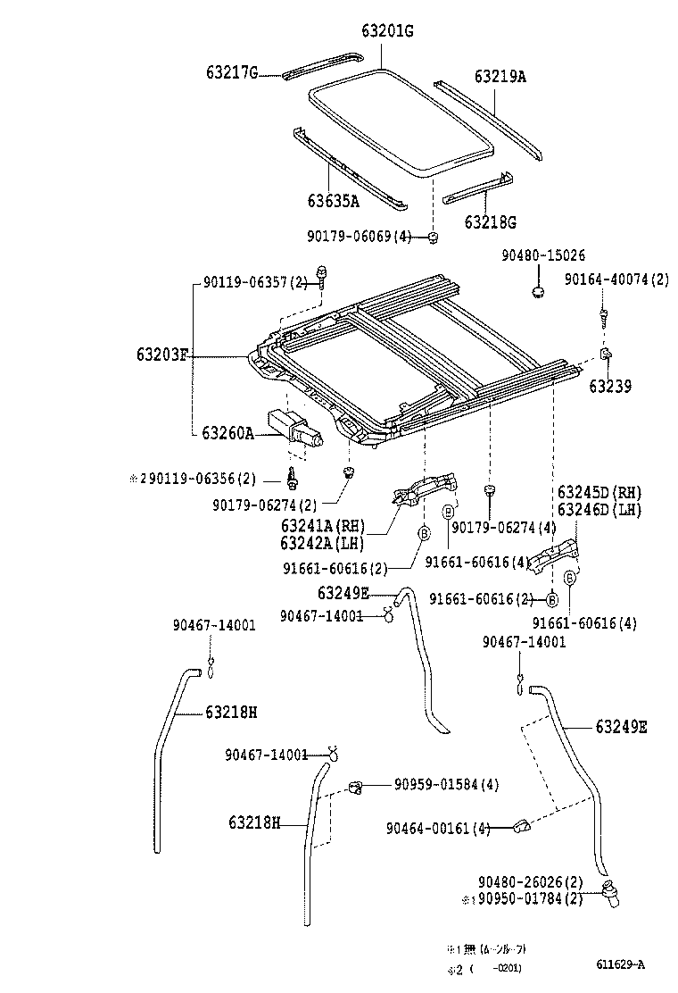 64811-53010 GLASS, BACK WINDOW product image