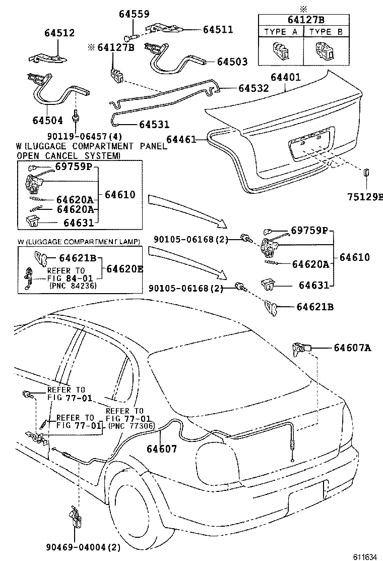 64401-52051 PANEL SUB-ASSY, LUGGAGE COMPARTMENT DOOR product image