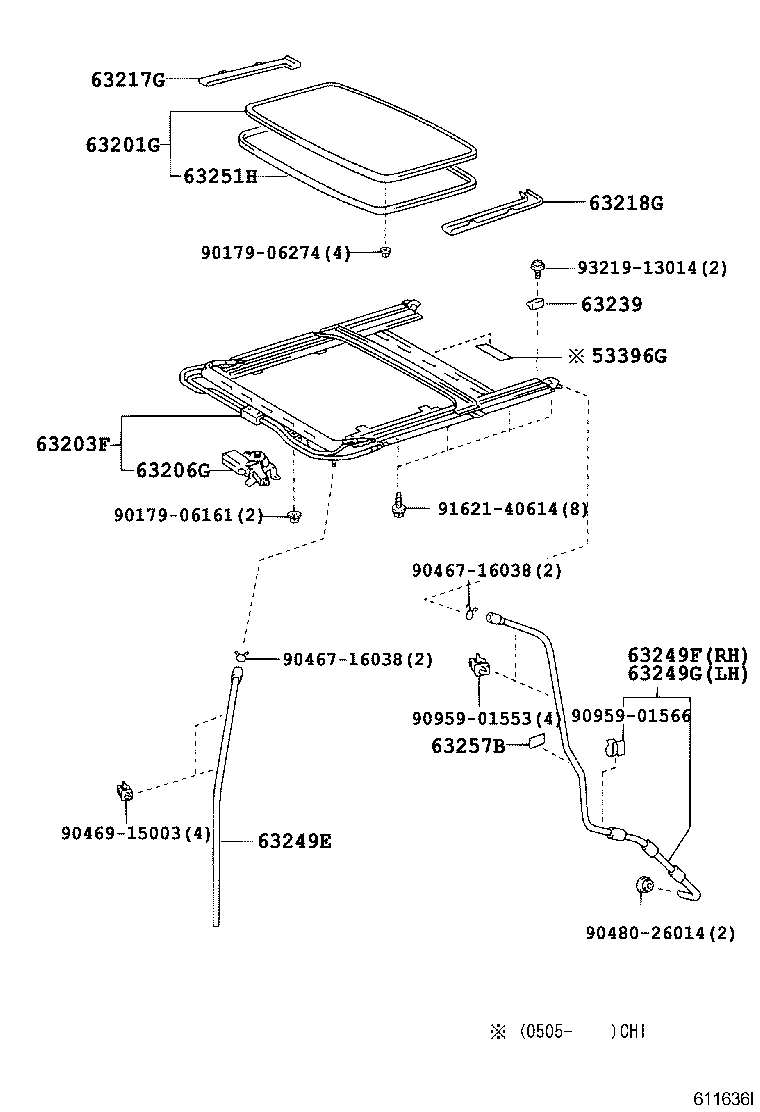 63111-60441 PANEL, ROOF product image