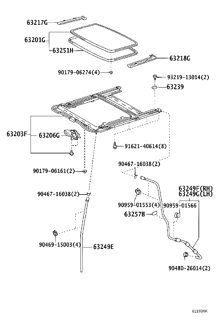 63111-60550 PANEL, ROOF product image