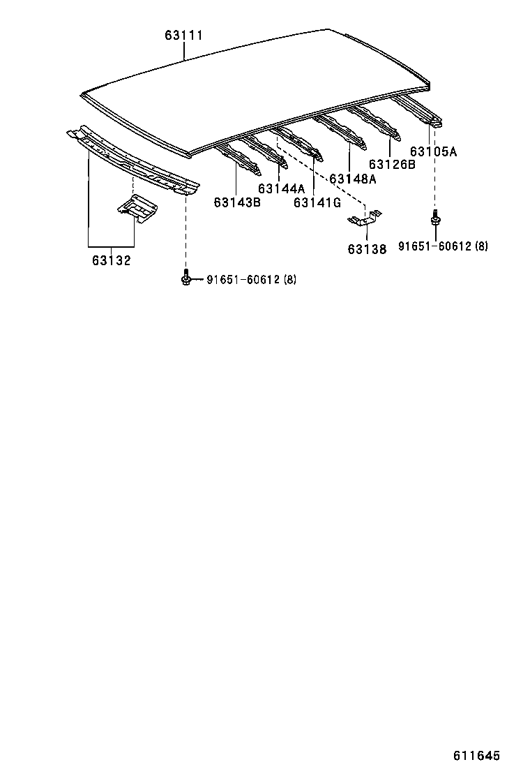 63111-12810 PANEL, ROOF product image