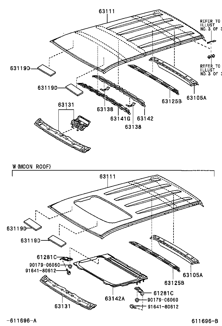 63111-60540 PANEL, ROOF product image