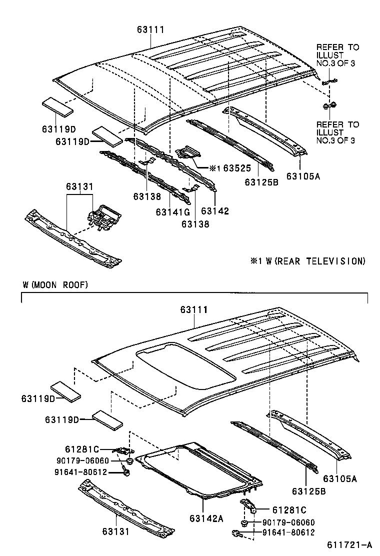 Toyota 63143-60050 REINFORCEMENT, ROOF PANEL, NO.2