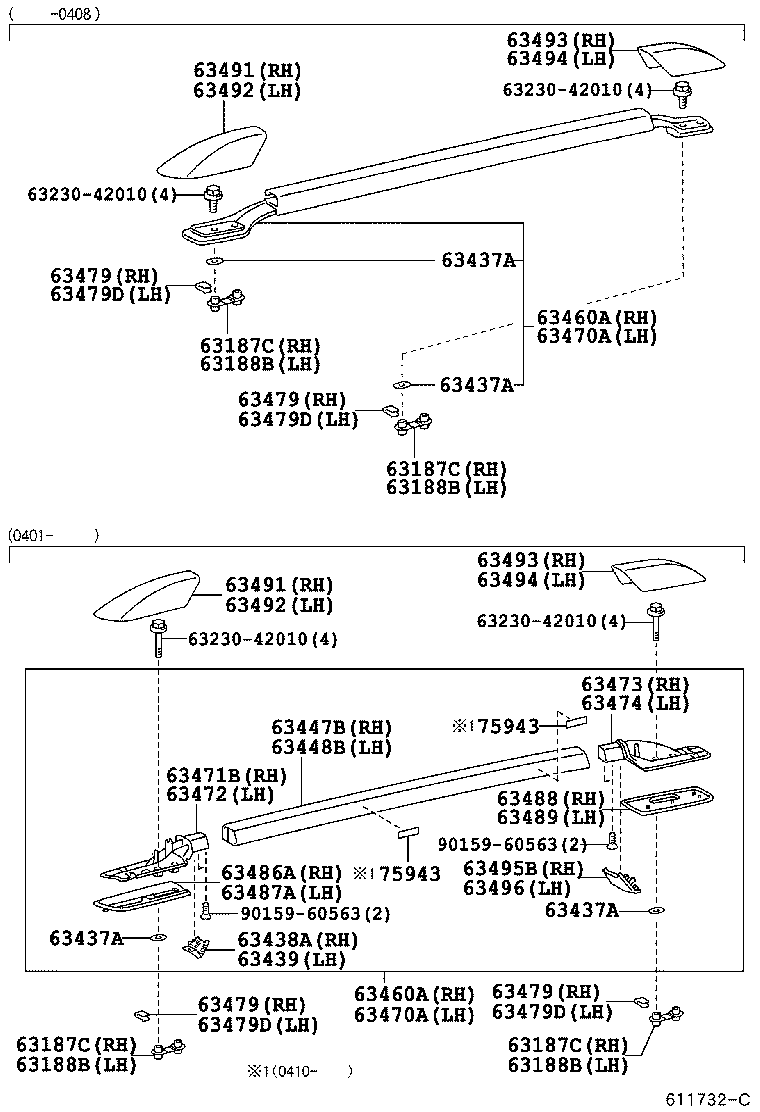 63111-35250 PANEL, ROOF product image
