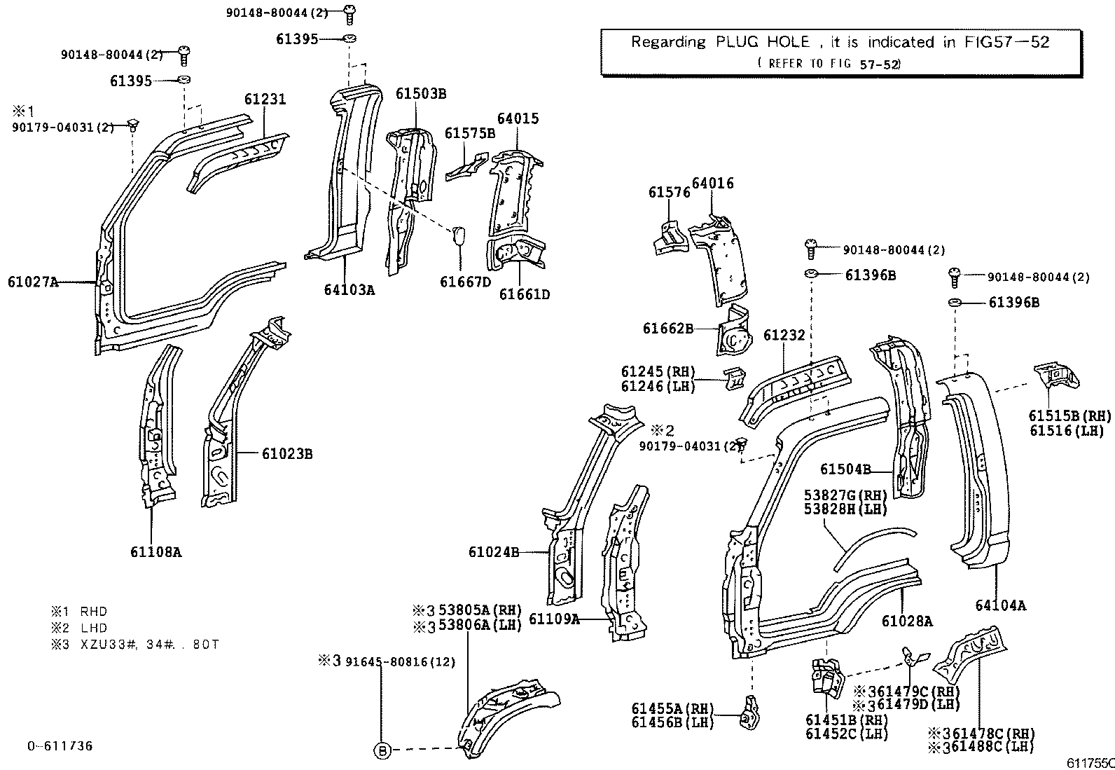 61131-0W010 PILLAR SUB-ASSY, FRONT BODY, OUTER RH product image