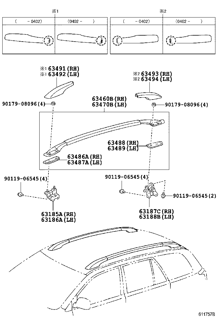63102-05901 REINFORCEMENT SUB-ASSY, ROOF PANEL, FRONT product image