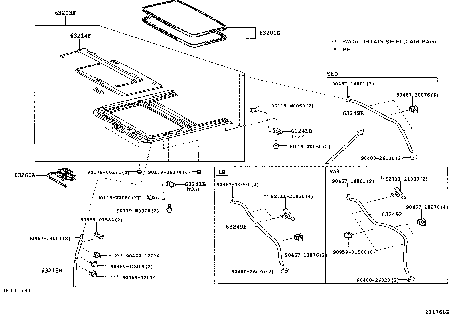 63102-05901 REINFORCEMENT SUB-ASSY, ROOF PANEL, FRONT product image