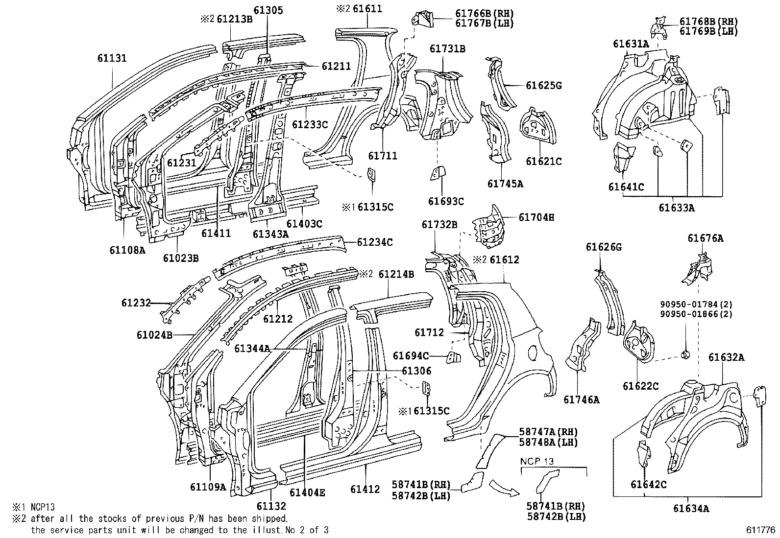 61607-52902 PANEL, QUARTER WHEEL HOUSE, INNER RH product image