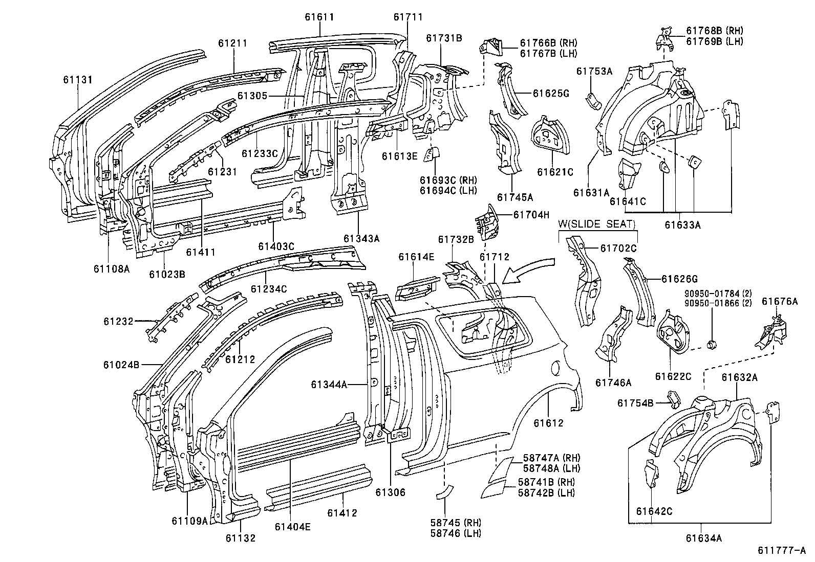 61607-52902 PANEL, QUARTER WHEEL HOUSE, INNER RH product image
