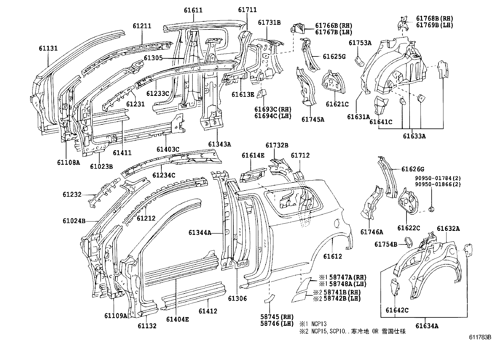 61607-52916 PANEL, QUARTER WHEEL HOUSE, INNER RH product image