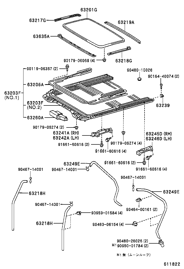 64811-53010 GLASS, BACK WINDOW product image