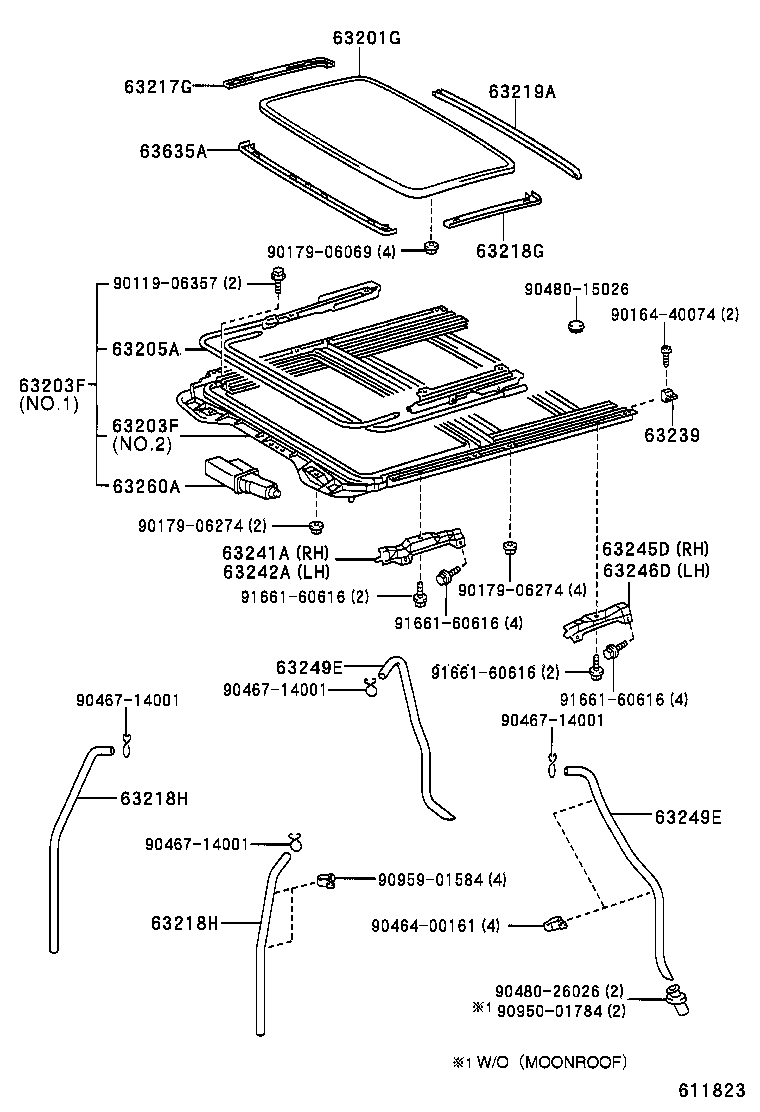63209-53010 PANEL SUB-ASSY, ROOF WIND DEFLECTOR product image