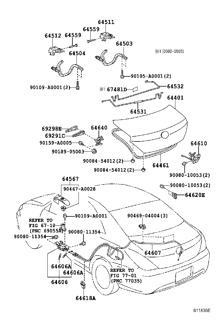 Toyota 64401-AA111 PANEL SUB-ASSY, LUGGAGE COMPARTMENT DOOR