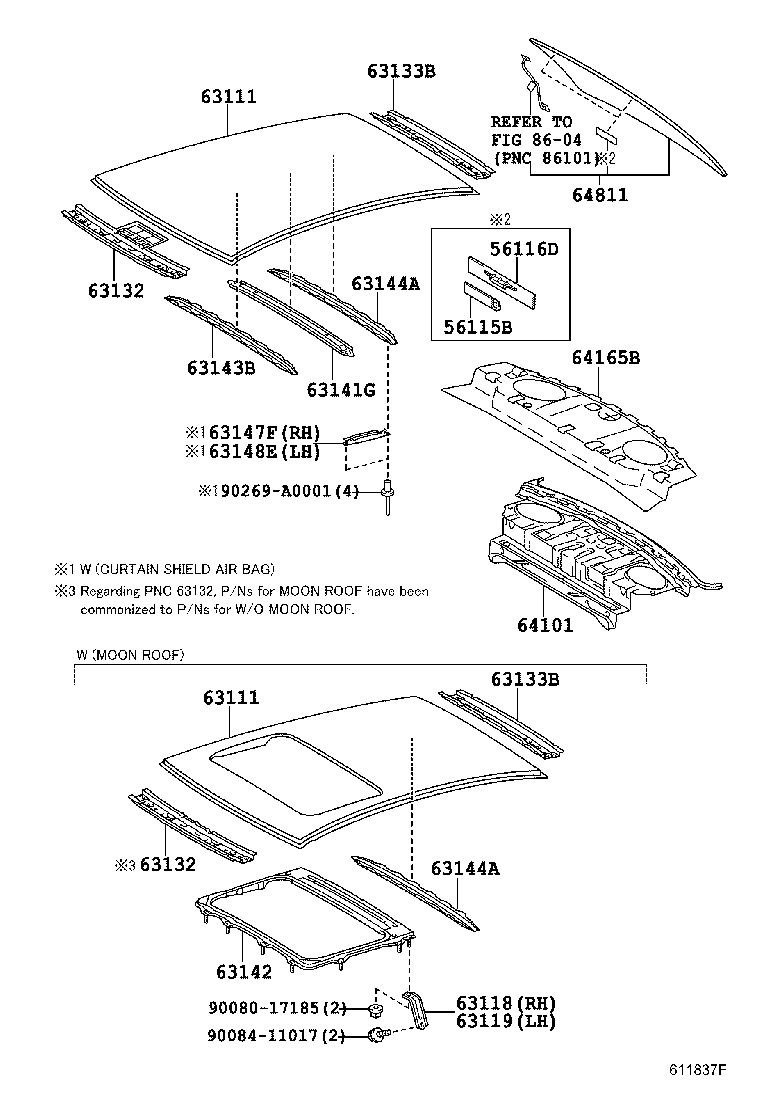 Toyota 64101-AA090 PANEL SUB-ASSY, UPPER BACK