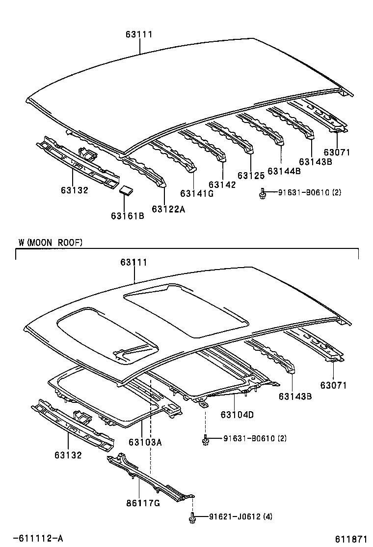 63111-28190 PANEL, ROOF product image