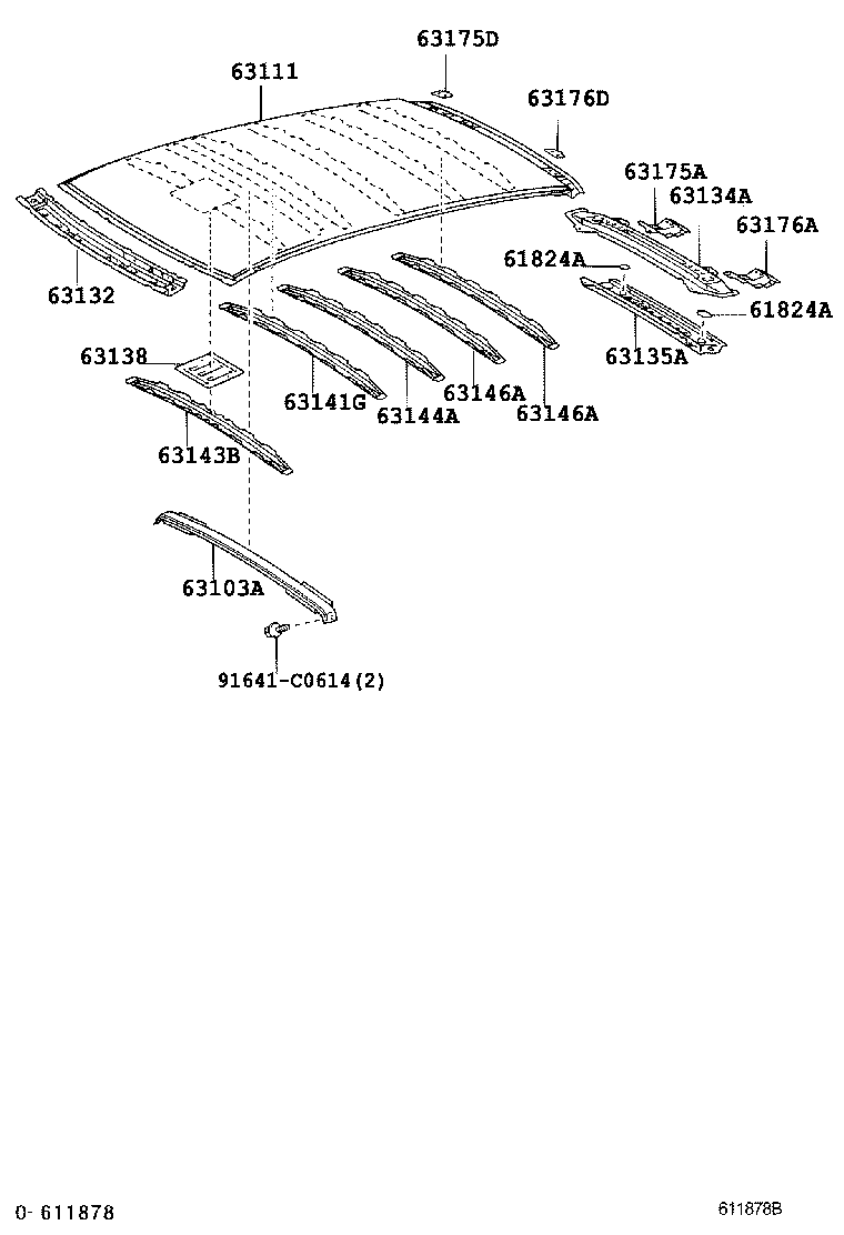 64811-05080 GLASS, BACK WINDOW product image