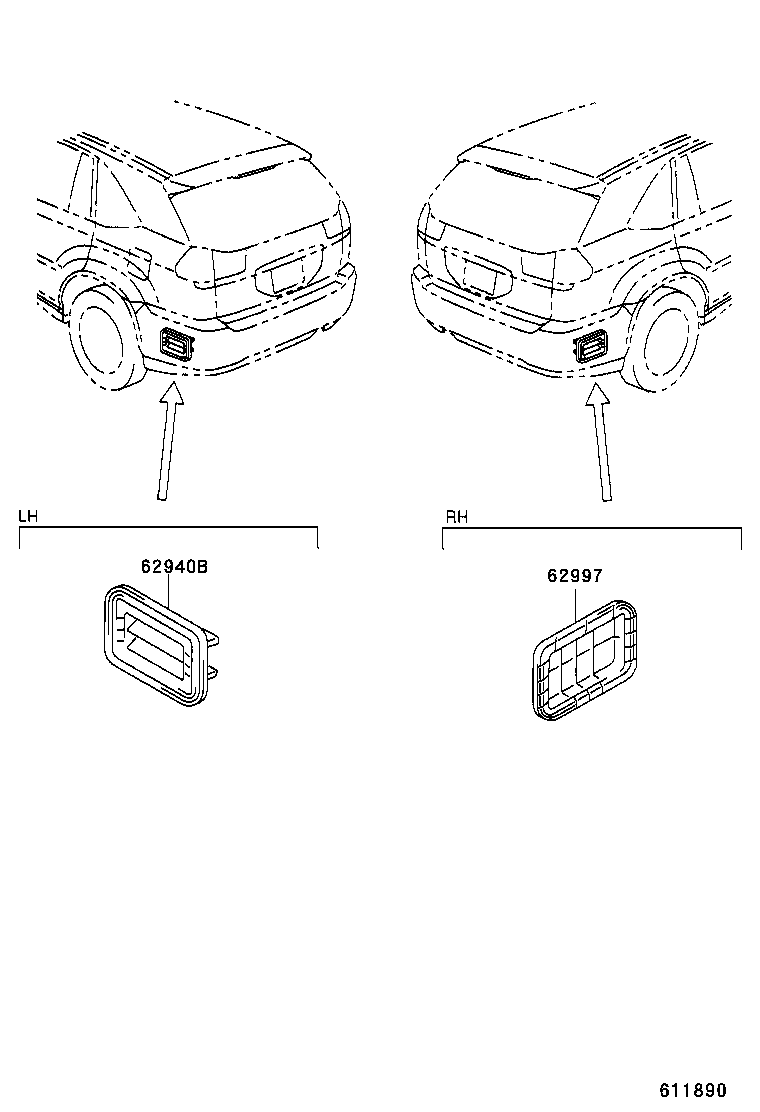 62997-0E010 COVER, QUARTER VENT HOLE product image