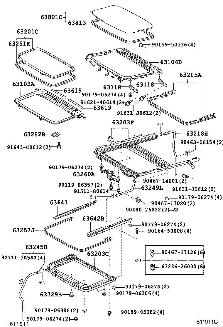 63111-44110 PANEL, ROOF product image